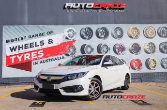HONDA CIVIC MR132 MATTE GREY ORANGE STRIPE